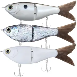 Lure Slow Sinking Glide  with  Tail Lifelike Fishing Tackle for Trout Shad Bass Musky