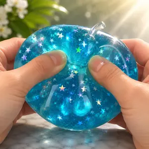 Viral Crystal Shell Apple Squishy | Hard Squeeze ASMR Sensory Toy