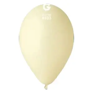 Gemar USA Butter G110-103 12'' Plain Solid Balloons - 50 Balloons per Package for Festive Decorations
