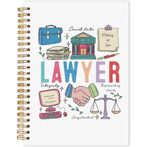 Lawyer Gifts Spiral Notebook, Attorney Gifts for Women Men Journal, Law School Essentials, Law School Office Supplies, Lawyer Attorney Notebook for Note Taking, 5.5x8.3 Inch