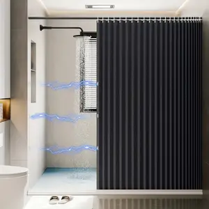 Foldable Magnetic Shower Curtain, Waterproof, Mold-Proof, No Drilling Required, Thickened, Light-Blocking, Partitioning Shower Curtain