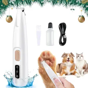 Rechargeable Pet Hair Trimmer Kit | Cordless Quiet Paw Trimmer with LED Light - Waterproof, Small Dogs & Cats! Easy Quiet Grooming for Paws & Fur! Must-Have Pet Grooming Tool USB Rechargeable Silent Dog Nail Grinder