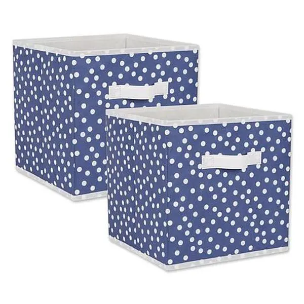 Design Imports Small Dots 11" Storage Cube 2-pack Design Imports Small Dots 11" Storage Cube 2-pack