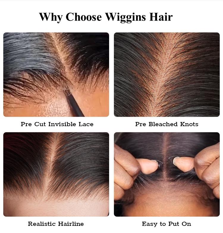 Wiggins Hair Pre Cut Ready And Go Wig Glueless Curly Wig Pre Bleached Pre Plucked 7x4 Closure Wig 13x4 HD Lace Frontal Wig Human Hair Dealsforyoudays