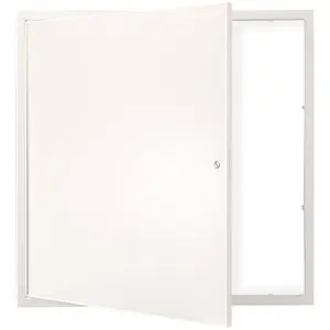 VEVOR Access Panel for Drywall Ceiling, 16x 16 Inch Plumbing Access Panels, Reinforced Access Door, Heavy-Duty Steel Wall Hole Cover, Easy Install Removable Hinged Panel for Wiring Cables, Silver