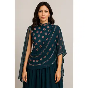 One-of-a-kind Designer Gown with Hand Embroidery