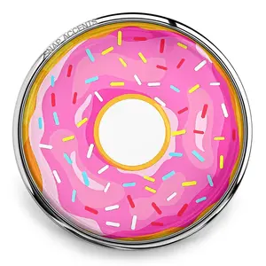 Donut Sprinkle Snap Jewelry Ginger Charm 18MM Doughnut  Button Fits Girls Customizable Bracelets, Necklaces, Keychains, Rings