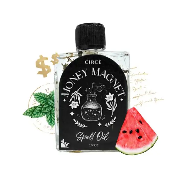 Money Magnet Spell Oil 1/2 oz | Prosperity & Abundance Ritual Essential Oil for Wealth Attraction | Handmade Aromatherapy Blend with Basil & Peppermint | Natural Spiritual Intention Oil | Cruelty-Free
