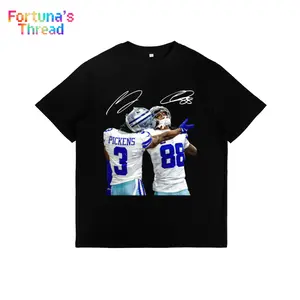 George Pickens & Ceedee Lamb  Tee Shirt Adult Sizing Size Fit Cotton S-5XL