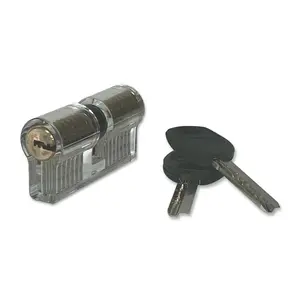 ECS AUTO PARTS Transparent Acrylic Practice Padlock - Lock Training Lock with Conventional Keyhole