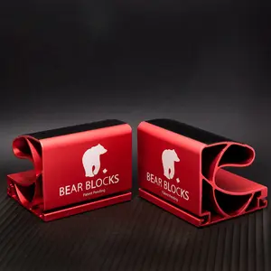 Red Bear Blocks - Patented Push Up Equipment for All Body Weight Fitness Routines with Joint Protection