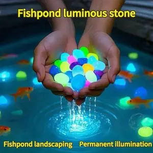 800-2000pc Glow in Dark Garden Pebbles, Luminous Stones for Outdoor Decor, Pond, Aquarium, Lawn, Patio, Terraces, Glowpebbles, Luminousstones