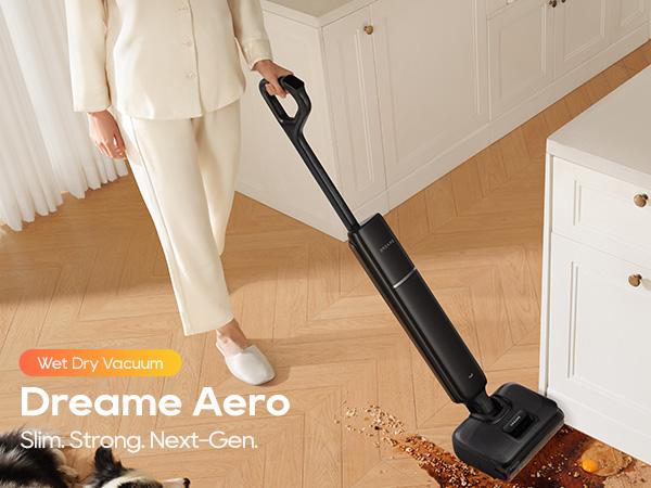 [New Launch] DREAME Aero Wet Dry Vacuum Cleaner, All-in-ONE Vacuum Mop for Wet & Dry Messes, 0 Hair Residue Great for Pet Owners, One-Press Self-Clean, 180° Lie Flat, 35mins Runtime for Hard Floor Cleaning