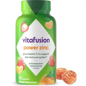 Vitafusion Power Zinc Gummy Vitamins, Strawberry Tangerine Flavored Immune Support (1), 90 Count