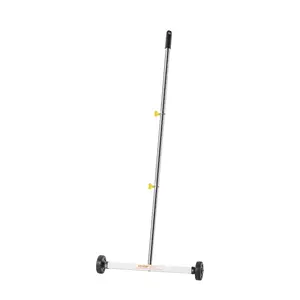 VEVOR Magnetic Sweeper with Wheels, 15inch Mini Magnetic Sweeper, 8 lbs Capacity, Adjustable Handle, Lightweight Magnetic Pickup Sweeper to Pick Up Nails and Screws, Easy Cleanup of Workshop GarageVEVOR Super Brand Day