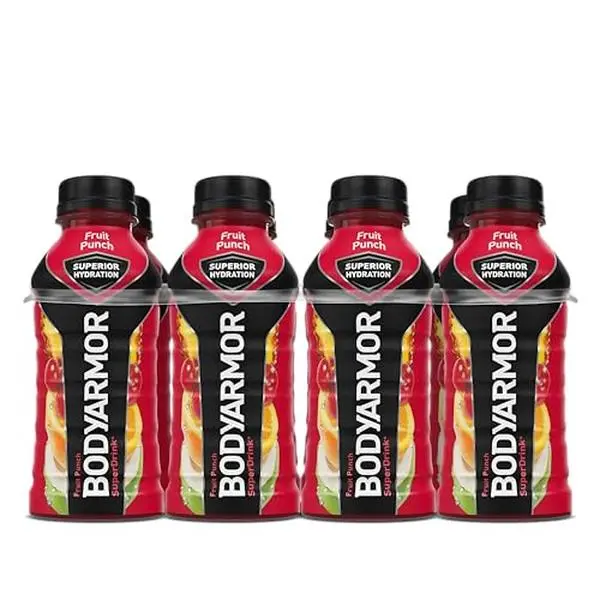 BODYARMOR Sports Drink Sports Beverage, Fruit Punch, Natural Flavors With Vitamins, Potassium-Packed Electrolytes, Perfect For Athletes, 12 Fl Oz (Pack of 24)