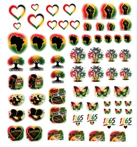 Juneteenth Nail Water Decals