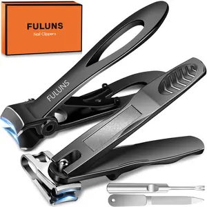 Nail Clippers for Men Thick Nails, Toenail Clippers for Thick Toenails with 16mm Wide Jaw Opening, 360 Degree Rotary Fingernail Clippers Nail Cutter Set for Seniors Long Handle Gifts for Men Women