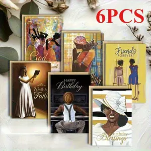 12pcs.Set.with.Envelopes..African.American.Blessing.Cards.for.Various.Occasions..Mixed.Blank.Greeting.Cards.to.Give.to.Friends.and.Family..Black.History.Month..Christmas.and.New.Year.Gifts