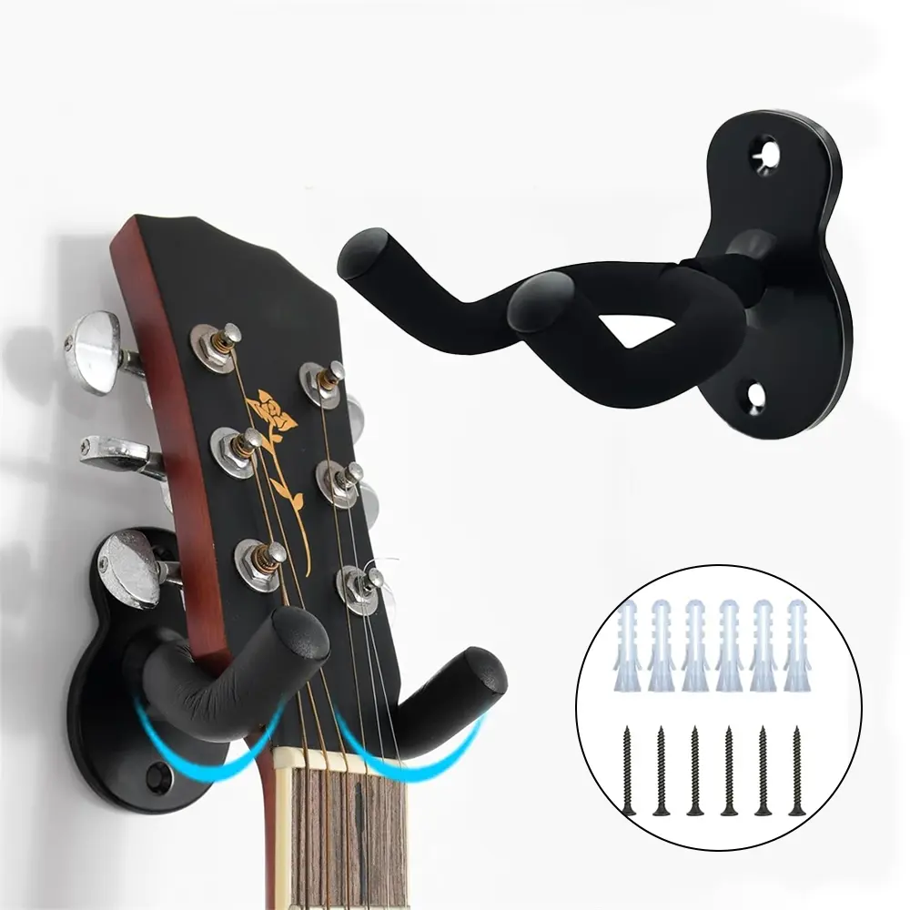1Set Metal Guitar Wall Mount 1/2/3/4 Pack, U-Shaped Guitar Wall Hanger Mount, Guitar Holder Hook Stand Wall, Guitar Stand Rack, for Acoustic, Electric Guitar, Banjo, Bass, Gift for Guitar Player, Guitar Accessories, Instrument Accessories