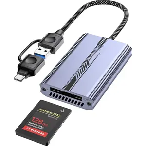 CFexpress Card Reader, USB 3.2 10Gbps CFexpress Type B Card Reader, USB C Portable  Memory Card Adapter Compatible with  17 Pro, iPad Pro, PC, Laptop,  Phone, Tablet