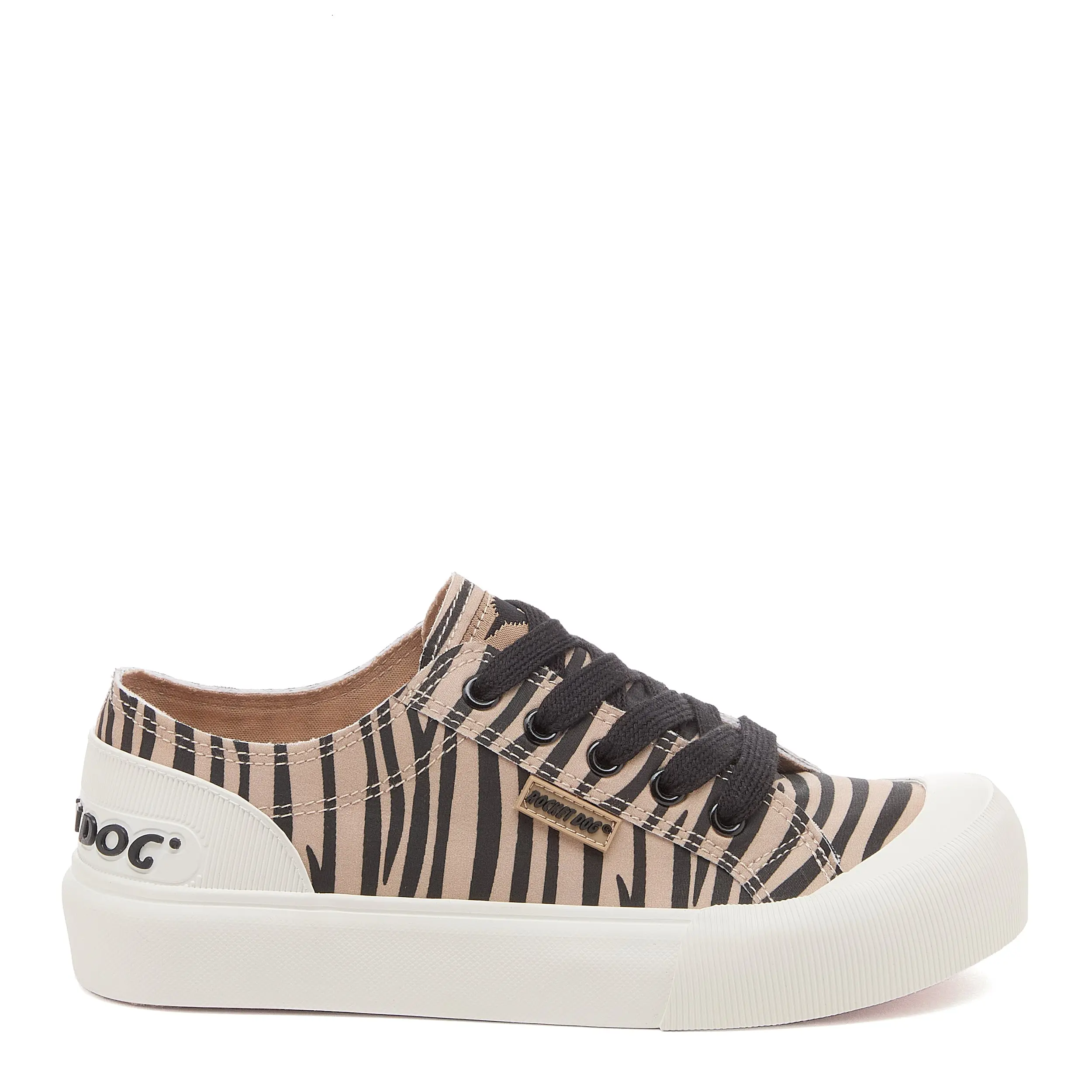 Jazzin Plus Tan Zebra Print Sneakers