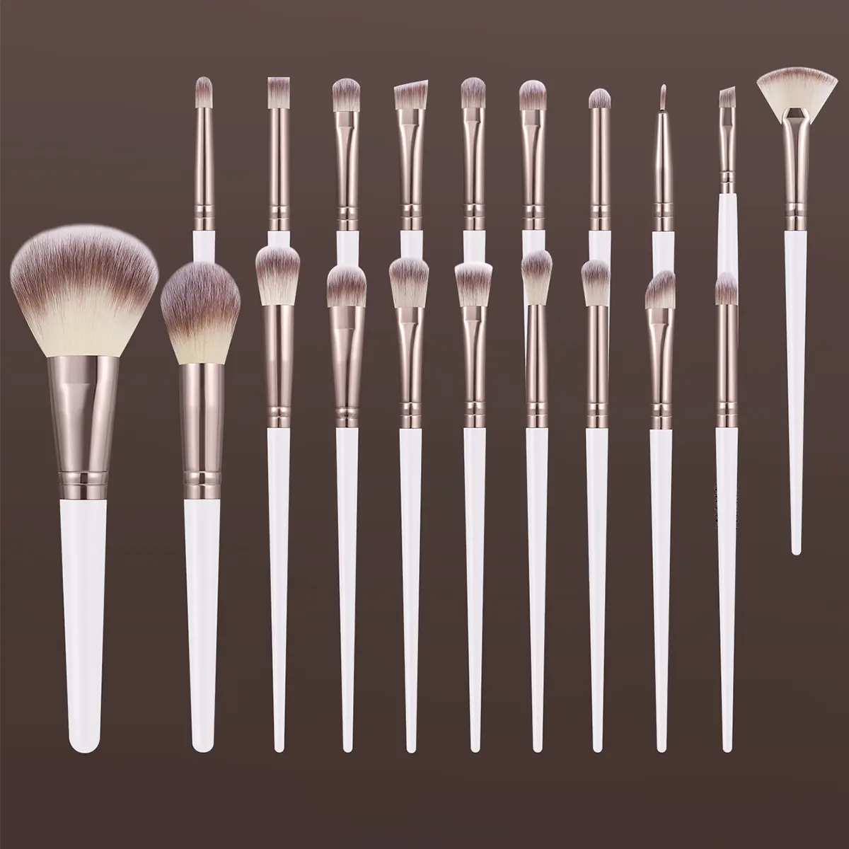 20-Piece Makeup Brush Set - High-Quality Synthetic Fibers, Multi-Type Brushes for Daily Use: Powder, Foundation, Halo Dye, Facial Stationary, Blusher, Concealer, Eye Shadow