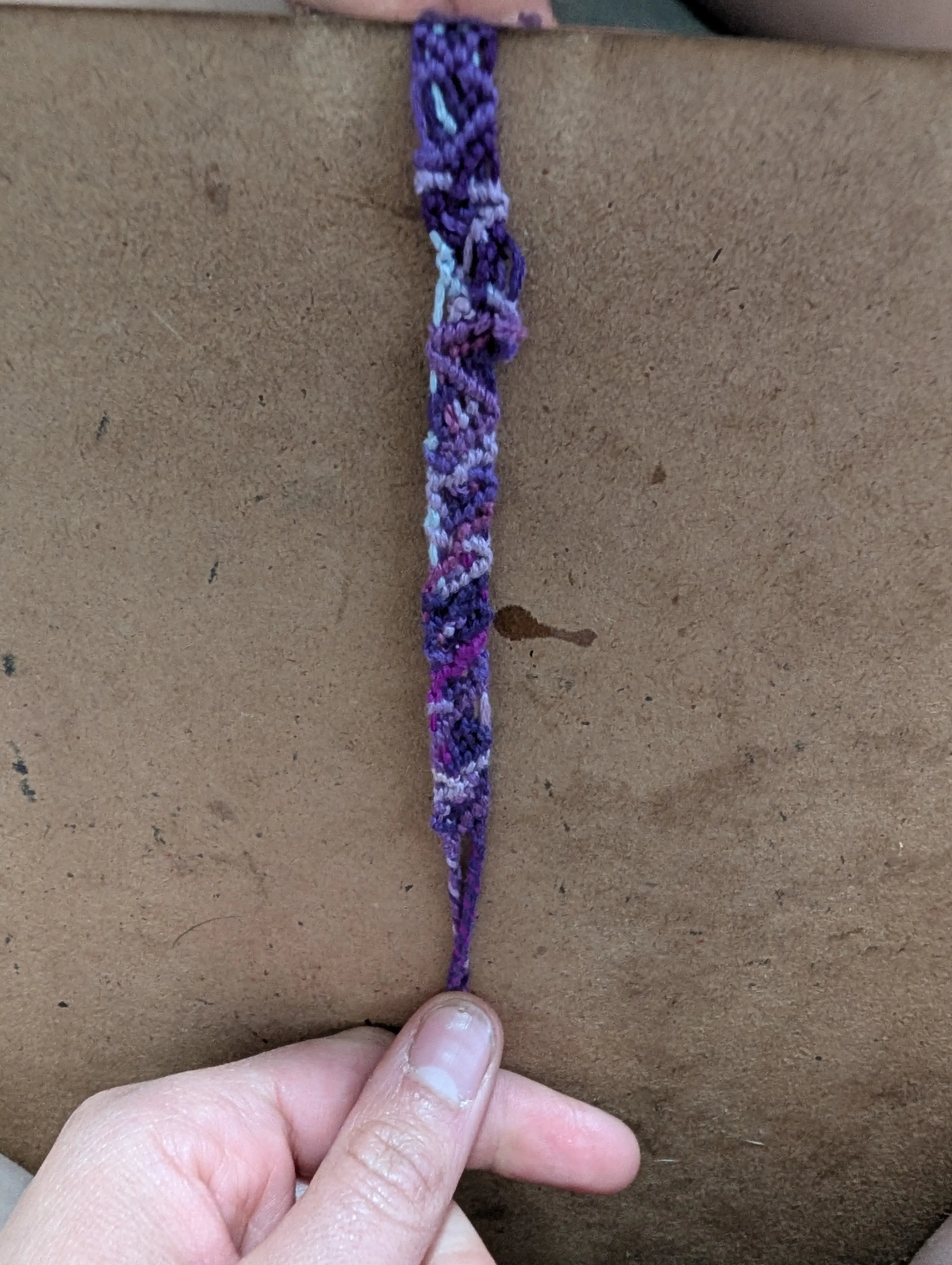 Handmade Scrap Project Bracelet - One-of-a-Kind Cotton Cord Bracelet