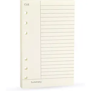 Spiral Notebook Refills, Refillable College Ruled Line A6 Planner Refill Paper for Compatible with Filofax/Personal Journal, 45sheets/90pages,(A6 3.74 x 6.77'',)