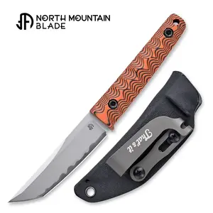 North Mountain Blade CHOP MINI 3.39" SLD-MAGIC Fixed Blade Knife - Orange G10 Handle, Kydex Sheath Included - Lightweight Compact EDC Knife for Outdoor & Collection Use | 2416-OR