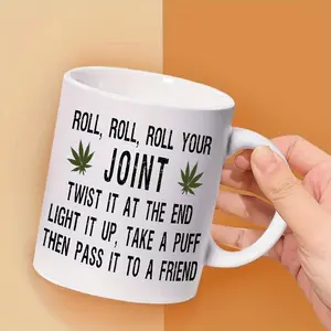 Humorous Ceramic Coffee Mug with Smokin Humor Theme Reusable Dishwasher Safe Cup Perfect For Coffee Tea Lovers All Seasons Smokers