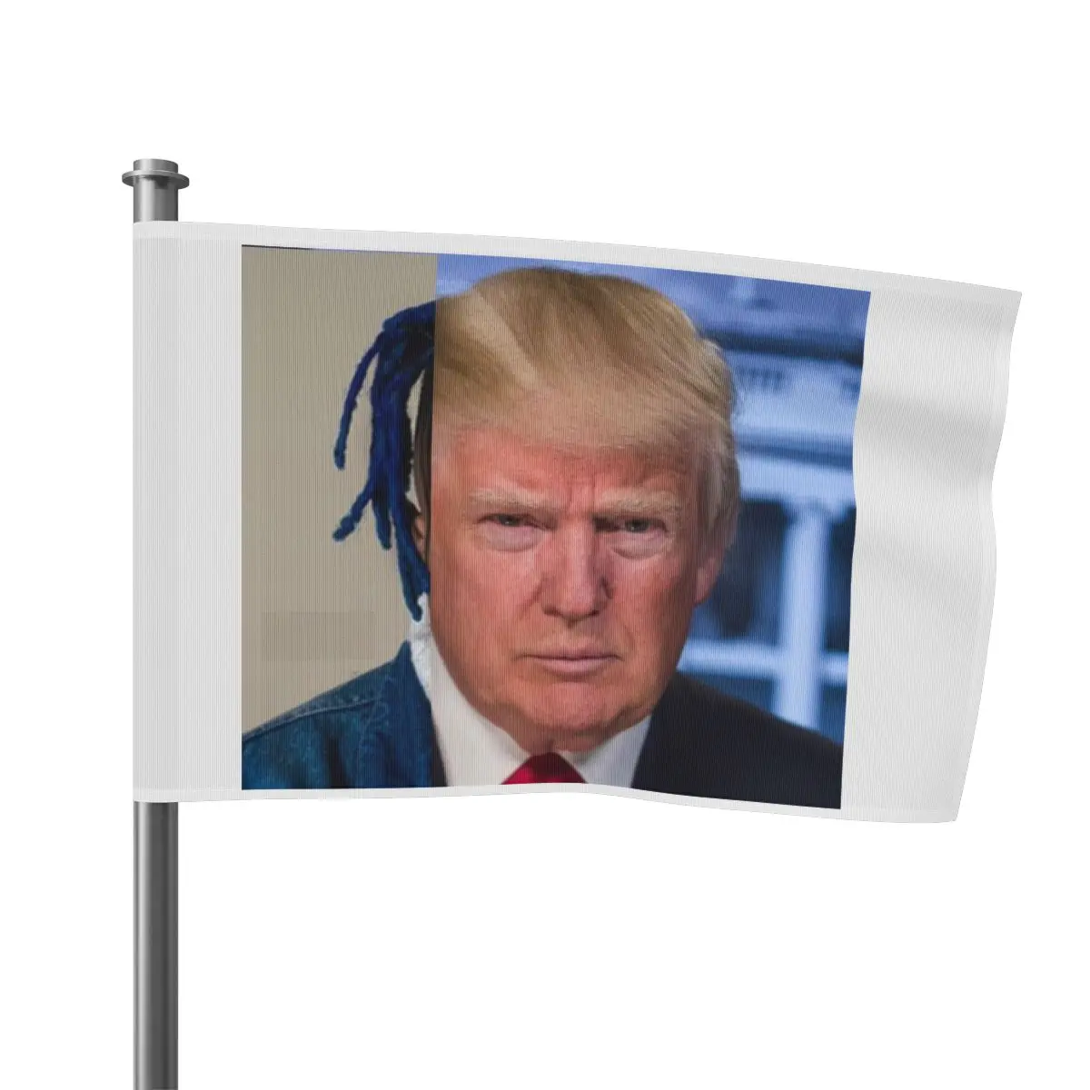 Trump and XXXTentacion Flag Satin Banners