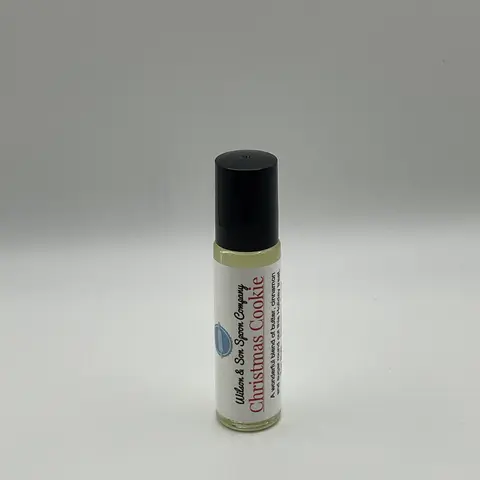 Wilson & Son Christmas Cookie Vegan Body Oil - 10 ml Aromatic Roll-On, Aromatic Luxurious Scent, Supple Skin, Portable, Skin-Softening, Men/Women, Christmas Gifts, Signature Scent, Single Item, Wilson & Son Spoon