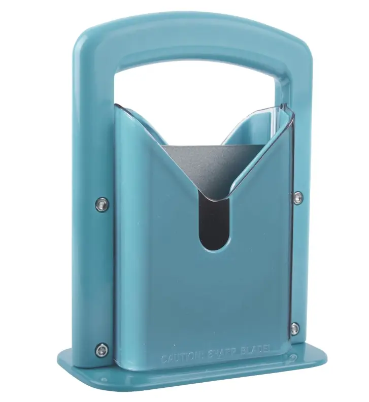 Easily slice perfect bagels every time with our stainless steel bagel cutter. No more uneven cuts or squished bagels—just smooth, precise slices that make breakfast a breeze. (Lake Blue)