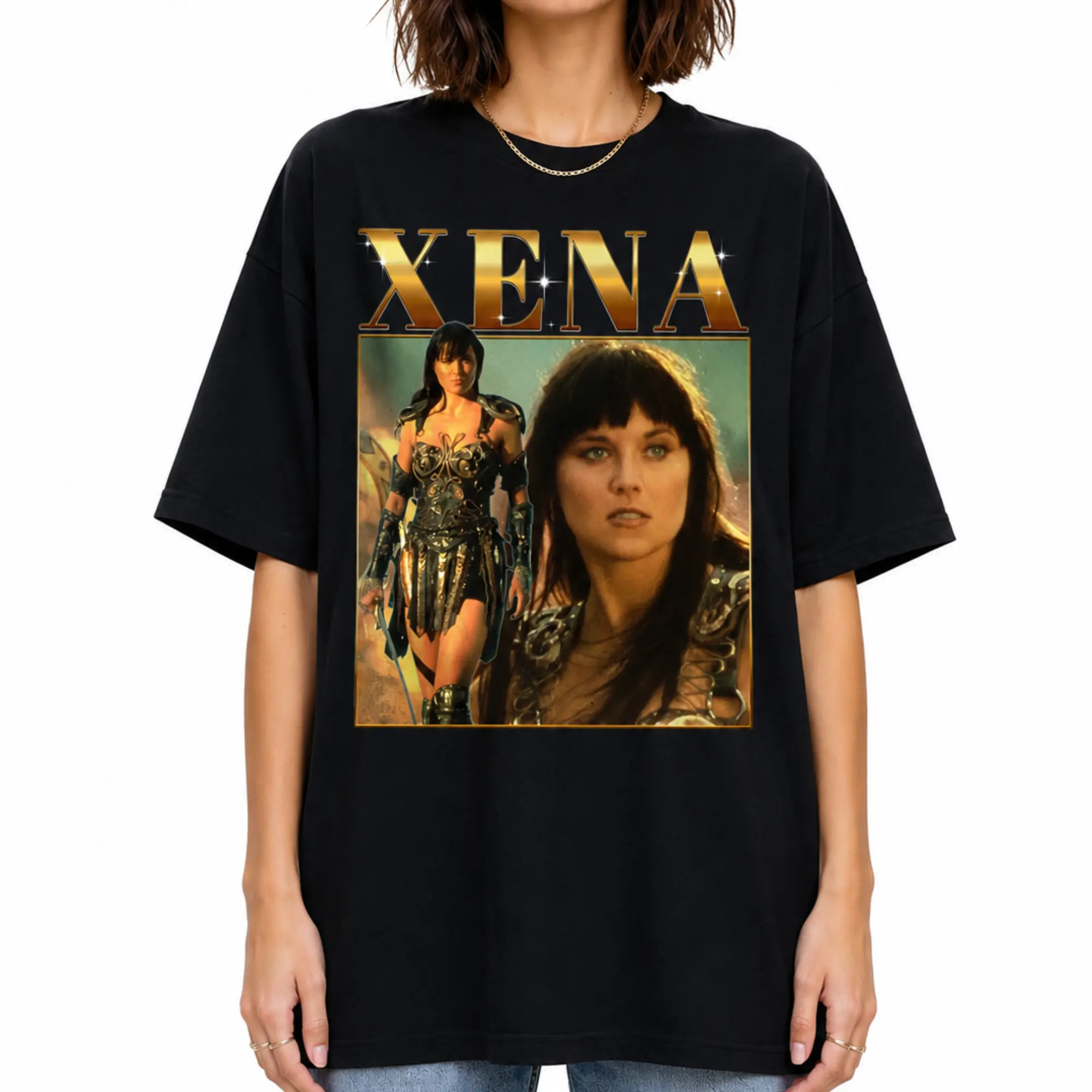 Xena Warrior Princess Shirt, 90s Vintage Style Tee Tshirt Clothes Fitted