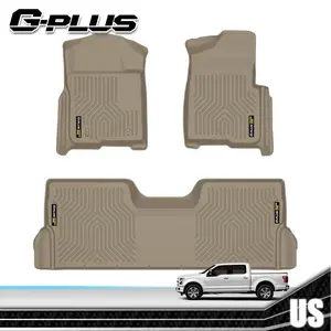 Fit For 2009-2014 Ford F-150 Super Crew Cab 3D Molded Floor Mats Carpet TPE 3PCS