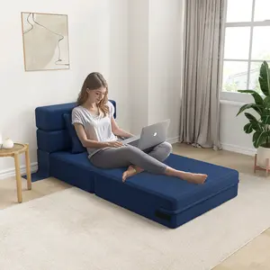Modern Convertible Folding Compression Sectional Sofa Fabric Corduroy Single living furniture