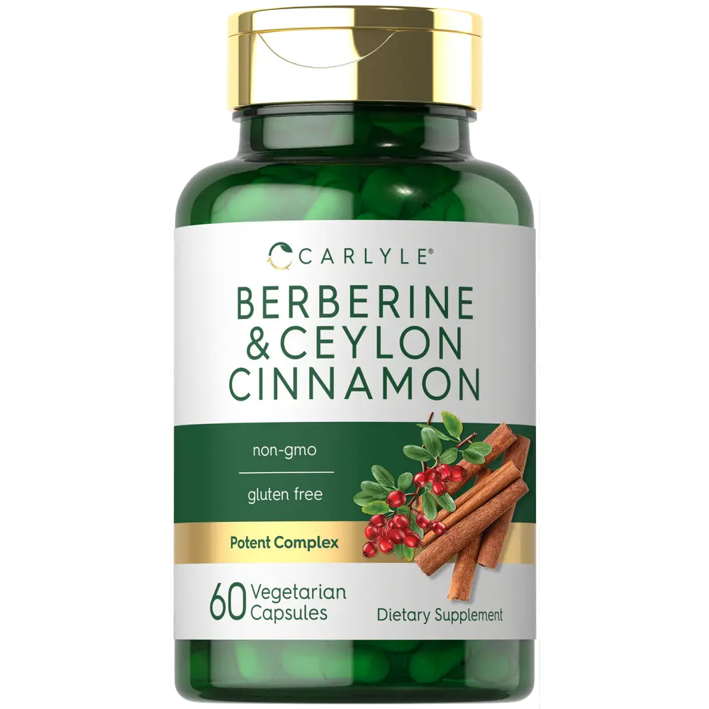 Carlyle Berberine with Ceylon Cinnamon | 2000mg Complex | 60 Capsules | Vegetarian, Non-GMO, Gluten Free