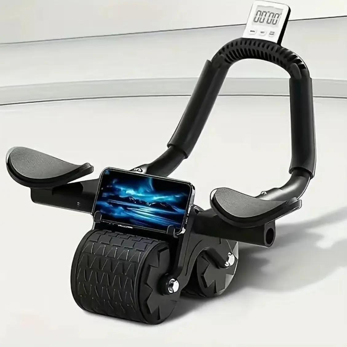2027 Automatic Rebound Ab Roller Wheel with Elbow Support & Timer, Abdominal Exercise Machine for Abs Training, Core Workout at Home, Enhances Core Strength & Improves Posture