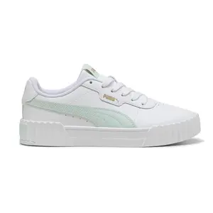 PUMA Womens Carina 3.0 Lace Up Sneakers Shoes Casual - White