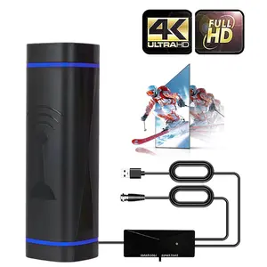 Indoor Digital TV Antenna, Long Range Signal Reception, Supports 4K/1080P Channels, Free Local Channels, Easy Setup, Ideal for Home, Office & Entertainment