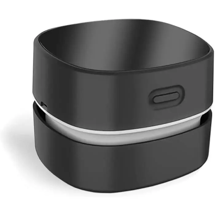 Desktop Vacuum Cleaner,Mini Table dust Sweeper Energy Saving,High Endurance up to 400 mins,Cordless&360o Rotatable Design for Cleaning Hairs,Crumbs,Computer Keyboard (Black )