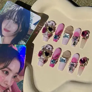 RosePop | TWICE-Inspired Press-On Nails (Premium Coffin)