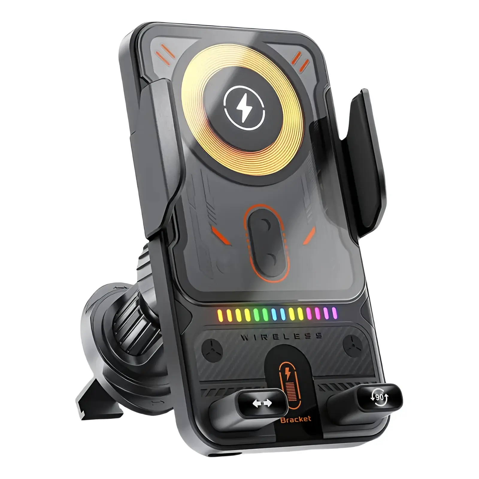 15W Wireless Charging Car Phone Holder Auto Sensing Opening Horizontal Vertical Rotation Air Vent Mount, Car Gadgets, Accessories For Car