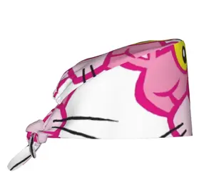 Pink Panther Drip Scrub Cap 💖🖤