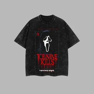 [$$$MANLIFE] Ice Nine Kills X Scream 7 Ghost Face Twisting The Knife Portrait I Buried The Past For A Reason Retro Unisex Acid Washed Unisex Hoodie T-Shirt, 100% Heavyweight Cotton Ice Nine Kills Merch, Ghost Face Stab Scream 7 Cotton T-shirt
