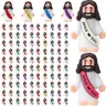50/100PCS Mini Rubber Jesus Figures, Multicolor Original Design "Jesus Loves You" Hide and Seek Toys, Religious Decor Ornaments for Desk Room Decor, Father's Day Easter Christmas Party Favors, School