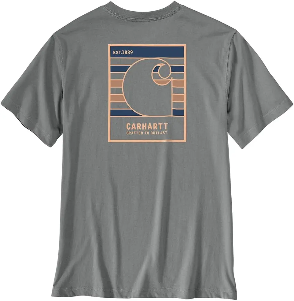 Carhartt Men's Irvine Relaxed Fit Short-Sleeve Casual Menswear T-Shirt with Comfortable Fabric, Shortsleeve