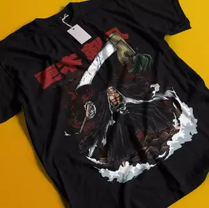 Zaraki Kenpachi Shirt Bleach Anime Tshirt Ichigo Bankai T-Shirt Aizen Yhwach Tee, Year-Round Style, Easy to Wear, Soft Fabric