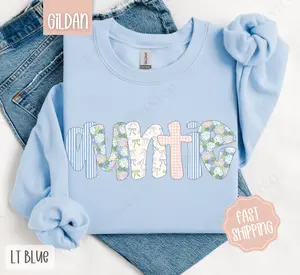 Floral Auntie Sweatshirt, Cute Aunt Sweater, Coquette Auntie Crewneck